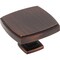 Jeffrey Alexander 1-3/4" Overall Length Brushed Oil Rubbed Bronze Square Renzo Cabinet Knob 141L-DBAC - alternate 1